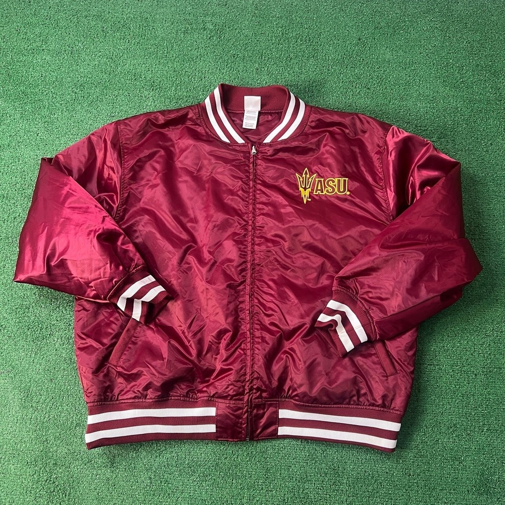 Arizona State University Sun Devils  Embroidered Logo Satin Jacket (2XL)